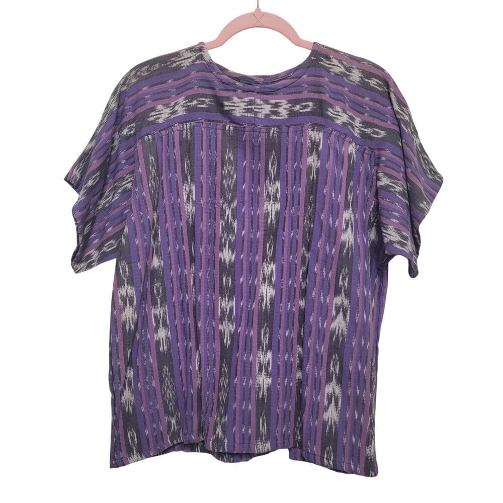 Big Jaguar VTG Blouse Purple Size M Boho